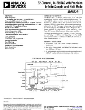 AD5532B. 32-Channel 14-bit Bipolar Voltage-Output DAC