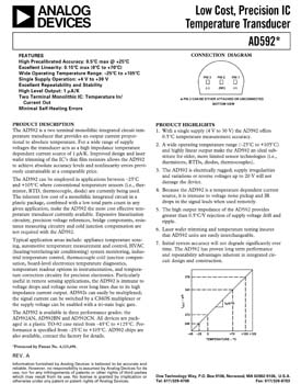 AD592. Current Output - Precision IC Temperature Transducer