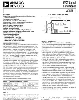 AD598. LVDT Signal Conditioner