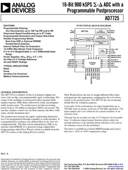 AD7725. 16-Bit Sigma Delta ADC with a Programmable Post Processor