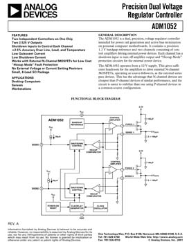 ADM1052. Precision Dual Voltage Regulator Controller