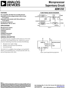 ADM1232. Microprocessor Supervisory Circuit