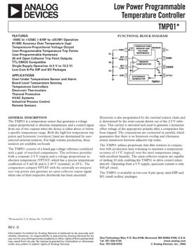 TMP01. Low Power, Programmable Temperature Controller (Temperature Sensor)
