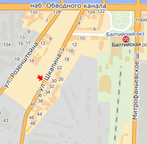 Autex SPb. Карта. ул. Шкапина, д. 32