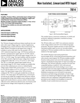 7B14. Non-Isolated Linearized RTD Input Signal Conditioning Module