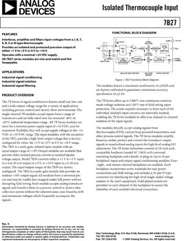 7B27. Low-Isolated Thermocouple Signal Conditioning Module