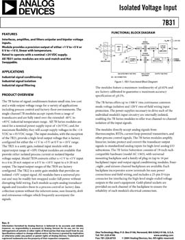 7B31. Isolated Voltage Input Signal Conditioning Module - 3 Hz Bandwidth