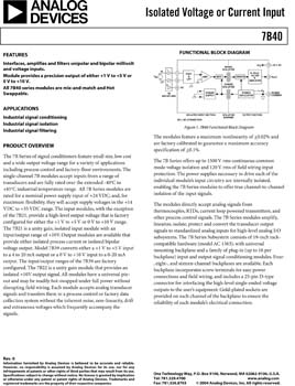 7B40. Wide Band Isolation Input Module
