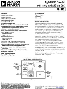 AD1970. Complete MTS (BTSC) TV Stereo Encoder