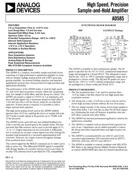 AD585. Complete Monolithic SHA Circuit.