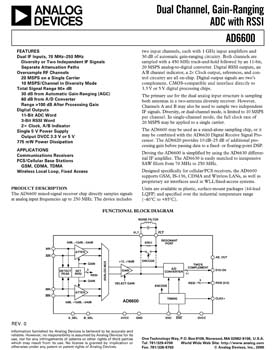 AD6600. Diversity Receiver Chipset