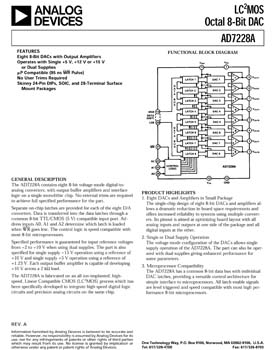 AD7228. Octal, 8-Bit Voltage Out DAC
