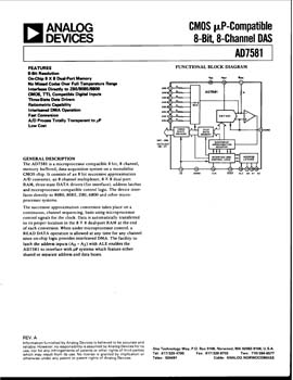 AD7581. CMOS µP-Compatible 8-Bit, 8-Channel DAS