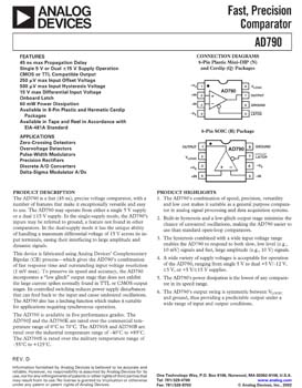 AD790. Fast, Precision Comparator