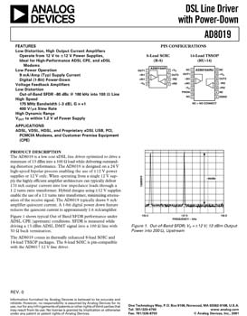 AD8019. DSL Line Driver With Power Down
