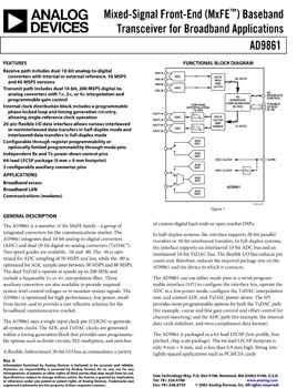AD9861. 10-Bit Mixed-Signal Front-End (MxFE(r))Processor
