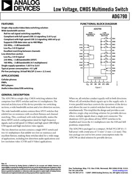 ADG790.   	Low Voltage, CMOS Multimedia Switch  	
