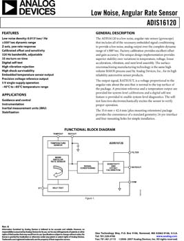 ADIS16120. Low Noise Angular Rate Sensor