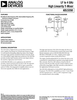 ADL5350. LF to 4 GHz High Linearity Y-Mixer