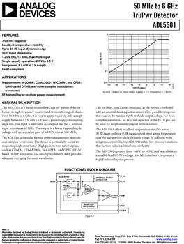 ADL5501. 50 MHz to 6 GHz TruPwr Detector