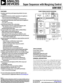 ADM1069. Compact Multi- Voltage Sequencer and Supervisor with Margining Control