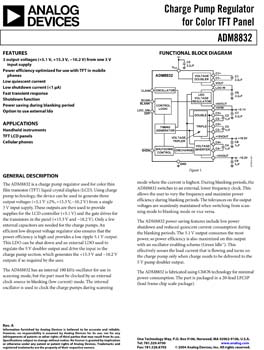 ADM8832. Charge Pump Regulator for Color TFT Panel