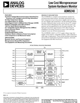 ADM9240. Complete System Hardware Monitor for uProcessor-Based Systems