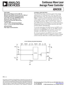 ADN2830. Average Power Controller for Continuous Wave (CW) Laser