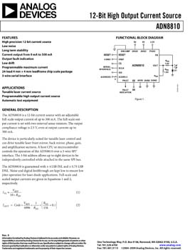 ADN8810. A Programmable Precision Current Source Designed For Tunable Lasers