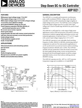 ADP1821. Step-Down DC-to-DC Controller