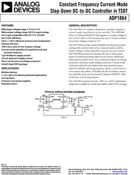 ADP1864. Constant Frequency Current-Mode Step-Down DC-to-DC Controller in TSOT