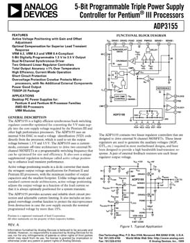 ADP3155. VRM 8.2/3/4 Buck Controller With Two Linear Controllers