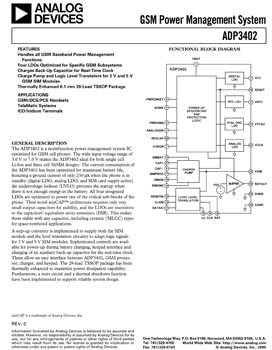 ADP3402. GSM Power Management System for use with AD20msp430