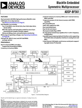 ADSP-BF561. Blackfin Symmetric Multi-Processor for Consumer Multimedia