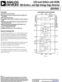 ADSY8401. Level Shifters with VCOM Buffer
