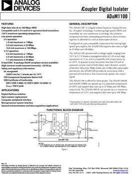 ADUM1100. iCoupler Digital Isolater