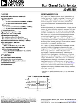 ADUM1210. Dual-Channel Digital Isolator