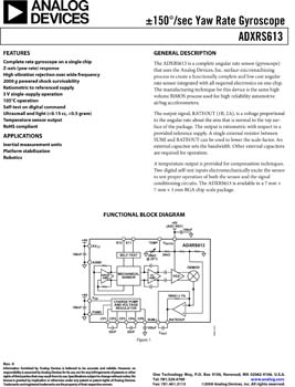ADXRS613. ± 150 deg/sec Angular Rate Sensor