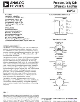 AMP03. High-Speed Differential Amplifier