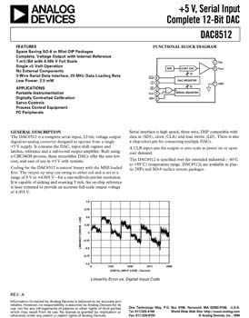 DAC8512.  +5V, Serial Input Complete 12-Bit DAC