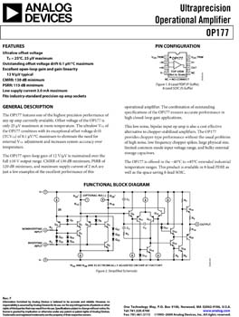 OP177. Ultra-Precision Operational Amplifier