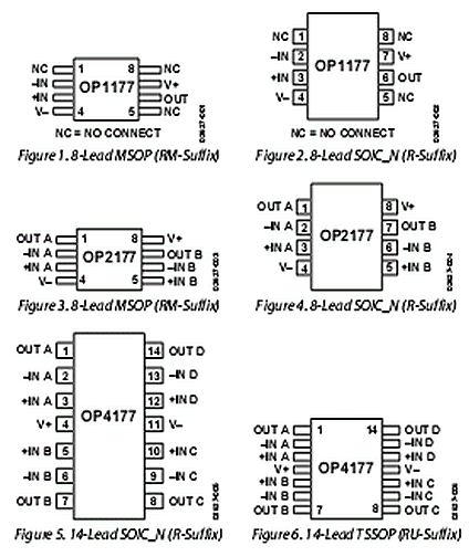 OP1177 (OP2177, OP4177). Цоколевки